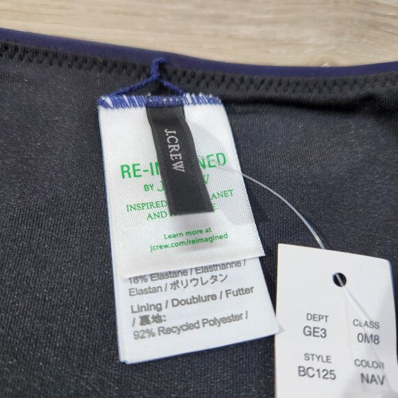 J. Crew Blue Ribbed High Rise Swim Bottom Style BE808 New With Tags Womens XXL - Picture 9 of 16